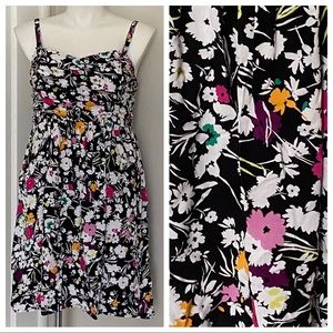 Torrid plus size black floral dress with POCKETS